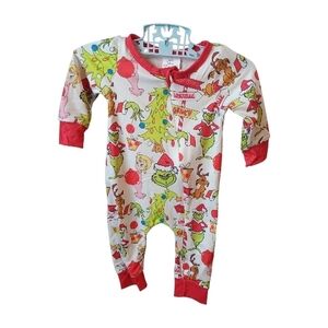 Source Unknown Grinch Kids Footie - Colorful Print